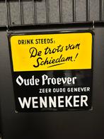 Emaille reclamebord Oude Proever Wenneker Jenever Schiedam, Antiek en Kunst, Antiek | Emaille, Ophalen