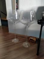 Te koop 2stuks glazen vazen ongeveer 80 cm hoog, Huis en Inrichting, Woonaccessoires | Vazen, Ophalen, Overige kleuren, 75 cm of meer