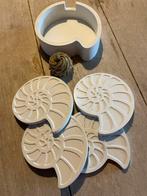 Riviera maison wit schelp onderzetters, Ophalen of Verzenden, Zo goed als nieuw, Glas of Kopje