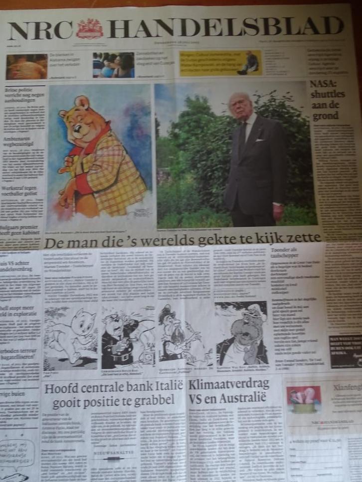 Tom Poes Krantenknipsel Marten Toonder, Verzamelen, Stripfiguren, Zo goed als nieuw, Beeldje of Figuurtje, Olivier B, Bommel en Tom Poes