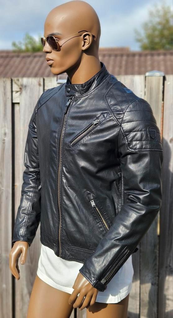 Vanguard / PME geiten nappa leren jas / bikers jacket (M), Kleding | Heren, Jassen | Winter, Zo goed als nieuw, Maat 48/50 (M)
