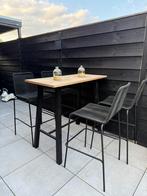Bartafel met 4 stoelen, Ophalen, Zo goed als nieuw