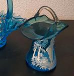 Mary Gregory blauw vaasje, Ophalen of Verzenden