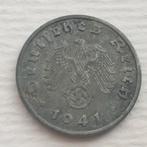 1 Reichspfennig 1941A Nazi Duitsland Oude Munt WO2 Swastika, Postzegels en Munten, Ophalen of Verzenden