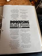 Improvising blues piano uitgeprint in klapper, Ophalen, Les of Cursus, Blues, Piano