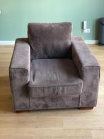 Bruine fauteuil, Ophalen, Gebruikt, 100 tot 125 cm, 75 tot 100 cm