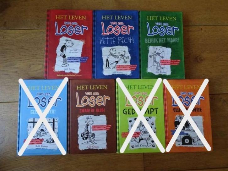 Het leven van een Loser deel 1, 2, 3, 7 Jeff Kinney € 5 p/st, Boeken, Kinderboeken | Jeugd | onder 10 jaar, Zo goed als nieuw