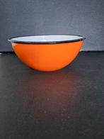 Retro schaal emaille oranje, Ophalen of Verzenden