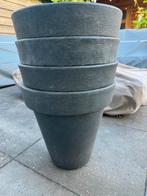2 planten potten antraciet, Tuin, Kunststof, Gebruikt, Minder dan 60 cm