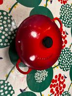 Rode, Gietijzeren Braadpan, Le Creuset - Gebruikt, Huis en Inrichting, Keuken | Potten en Pannen, Ophalen of Verzenden, Gebruikt