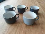 Cappuccino mokken Hema 5 stuks licht- en donkergrijs, Huis en Inrichting, Keuken | Servies, Ophalen of Verzenden, Zo goed als nieuw