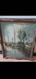 Mooi heel oude antiek schilderij 57x46, Antiek en Kunst, Kunst | Schilderijen | Klassiek, Ophalen