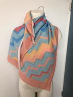 Driehoek sjaal zalmroze lichtblauw geel, Maat 46/48 (XL) of groter, Ophalen of Verzenden, Zo goed als nieuw, X