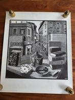 Escher Stilleven en Straat Poster met koker jr 60/70, Ophalen of Verzenden
