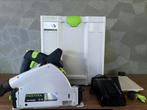 Festool TSC 55 KEB 2x 18v 5.0ah accu + 2 zaagblad + geleider, Invalzaag, Ophalen of Verzenden, Zo goed als nieuw, Festool