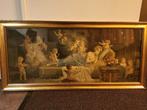 Engelen schilderij met 100 jaar oude lijst, Ophalen of Verzenden