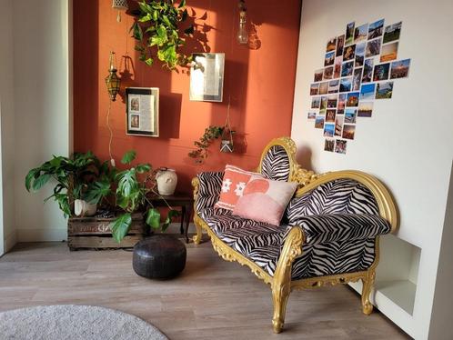 Chaise long bankje, vintage, Huis en Inrichting, Banken | Bankstellen, Zo goed als nieuw, Rechte bank, Tweepersoons, 150 tot 200 cm