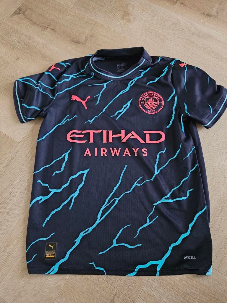 Manchester City maat 164 shirt en broek tenue, Maat XS of kleiner, Ophalen of Verzenden, Zo goed als nieuw, Set