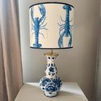 Prachtige handgemaakte Delfts blauwe lamp kreeftenkap, Antiek en Kunst, Antiek | Lampen, Ophalen of Verzenden