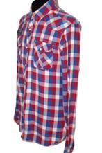 SCOTCH & SODA geruit overhemd, shirt, wit/rood/blauw, Mt. L, Halswijdte 41/42 (L), Scotch & Soda, Zo goed als nieuw, Verzenden