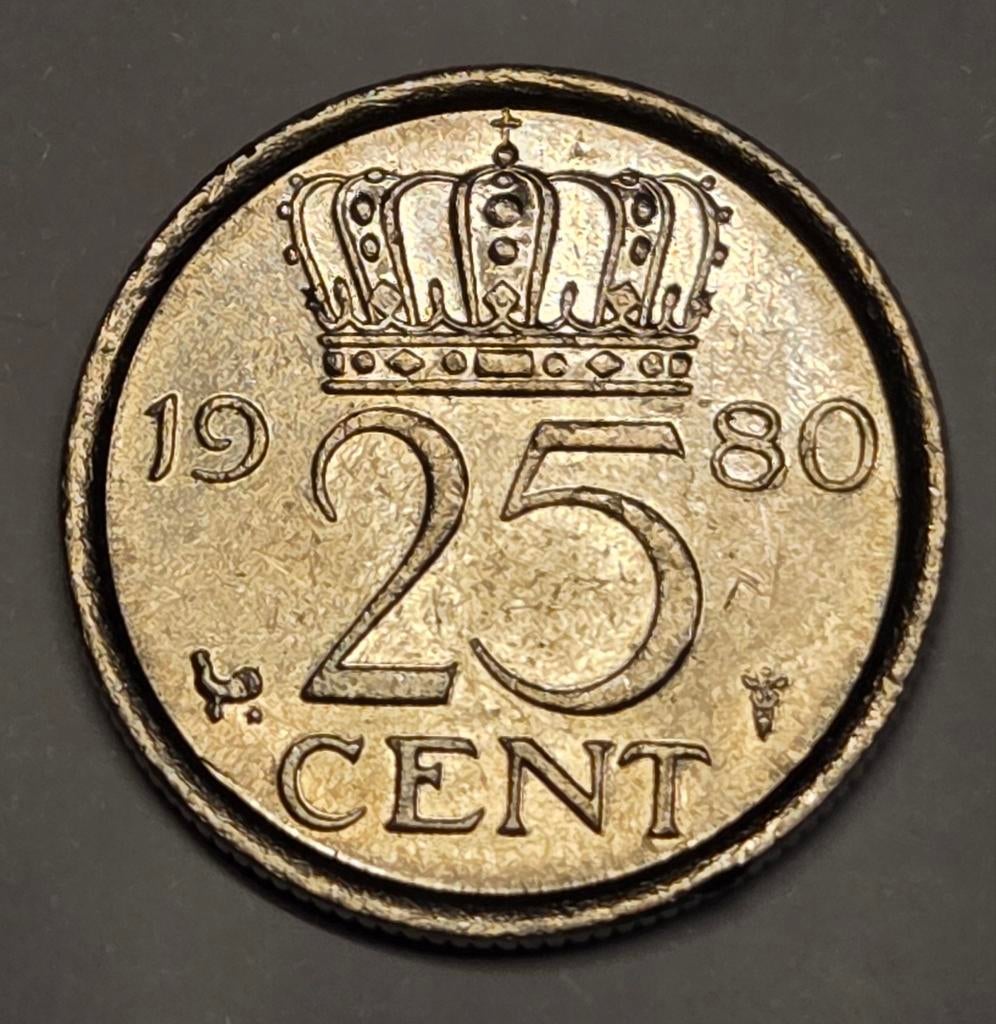 25 Cent 1980 - Koningin Juliana, Postzegels en Munten, Munten | Nederland, Ophalen of Verzenden, Koningin Juliana, 25 cent, Losse munt