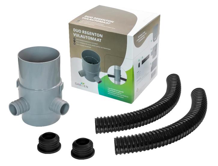 Regenton Duo vulautomaat 70/80 mm, Tuin en Terras, Regentonnen, Nieuw, Kunststof, 150 liter of meer, Met kraantje, Ophalen of Verzenden