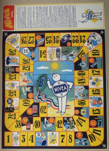 Nivea spel voorjong en oud 1950 soort ganzenbord beschikbaar voor biedingen