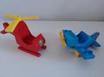 Vintage Duplo vliegtuigje en helikopter, Gebruikt, Ophalen of Verzenden, Duplo, Losse stenen