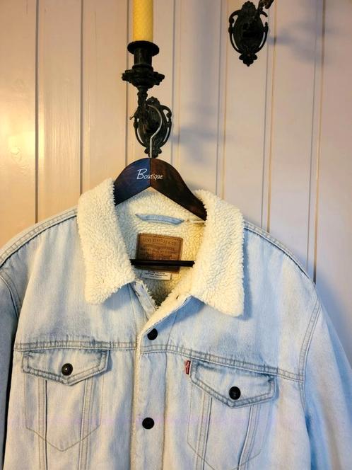 Fantastische, originele, NIEUWE Levi's Teddy jeans jas, XXL, Kleding | Heren, Jassen | Winter, Nieuw, Overige maten, Blauw, Ophalen of Verzenden