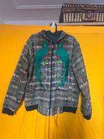 Vintage Guatemala Geborduurde Zomerjas, Maat 38/40 (M), Bruin, Ophalen of Verzenden, Vintage