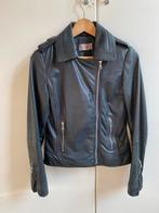 Ibana leren jasje / biker jas / donkerblauw / 36, Kleding | Dames, Jassen | Winter, Ophalen of Verzenden, Zo goed als nieuw, Maat 36 (S)