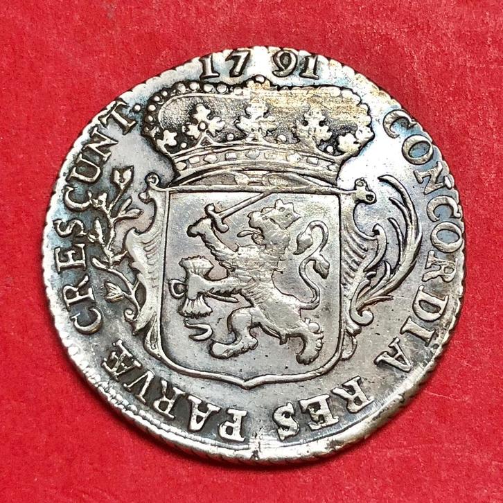 1/4e Dukaat Zeeland 1791. Zfr., Postzegels en Munten, Munten | Nederland, Losse munt, Overige waardes, Vóór koninkrijk, Zilver