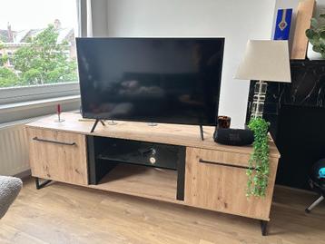 TV Meubel - Eiken/zwart (170  42  54 cm) beschikbaar voor biedingen