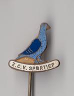 Duif ZCV Sportief emaille duiven speldje, Verzamelen, Gebruikt, Niet vindbaar, Niet vindbaar, Speldje of Pin