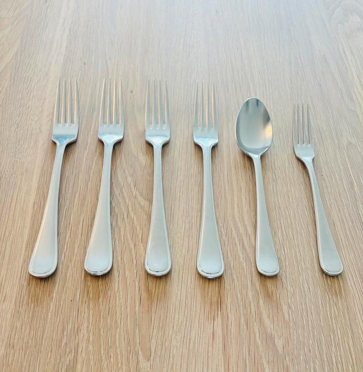 KELTUM Prinses diner vork dessert lepel 100 90 verzilverd P6, Huis en Inrichting, Keuken | Bestek, Gebruikt, Zilver, Ophalen