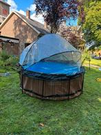 EXIT Opzetzwembad Wood Bruin Met Overkapping Rond - Ø 360 x, Tuin en Terras, Zwembaden, Gebruikt, Rond, 300 cm of meer, 400 cm of meer