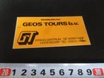 stickers Hoofddorp GEOS TOURS bv Reisbureau De Markthof, Ophalen, Nieuw, Meerdere stickers