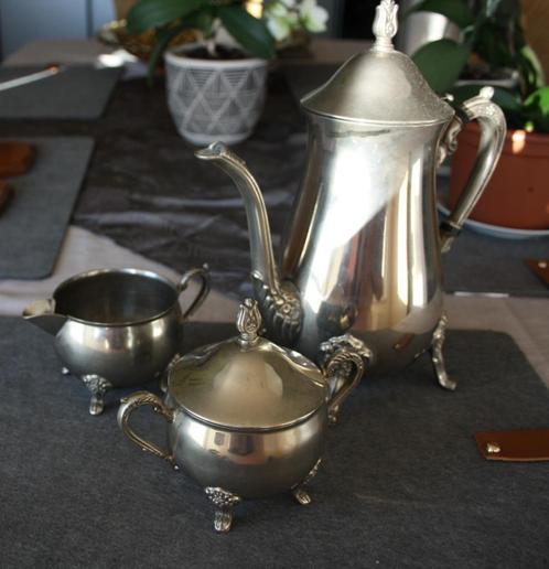 Vintage WM Rogers zilveren theeservies met 3 delen, Antiek en Kunst, Antiek | Overige Antiek, Verzenden