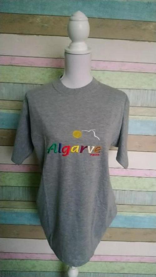 (SHIRT02) T-shirt – Grijs ‘Algarve – Portugal’ – maat L, Kleding | Heren, T-shirts, Zo goed als nieuw, Maat 52/54 (L), Grijs, Ophalen of Verzenden