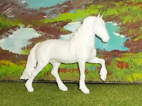 Witte Fries 7 - zo groot als Schleich, Verzamelen, Speelgoed, Nieuw, Ophalen of Verzenden