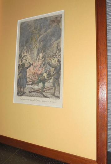 Gravure Verbranden van vrijheidsboom in Breda Vinkeles 1793 beschikbaar voor biedingen