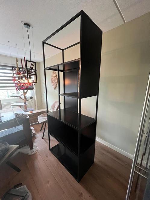 Stalen Boekenkast - Zwart - Goede Staat, Huis en Inrichting, Kasten | Boekenkasten, Zo goed als nieuw, 50 tot 100 cm, 200 cm of meer