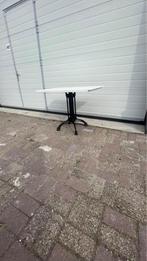 buitentafel  tuintafel gietijzerenpoot  balkontafel, Ophalen, Gebruikt, Rechthoekig, Hout
