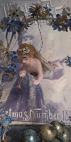 Antieke Wasengel  Wassen Engeltje met trompetje, Verzenden, Gebruikt