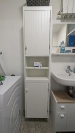 Hoge badkamerkast (IKEA Silveran) - 185cm, Huis en Inrichting, Badkamer | Badkamermeubels, Ophalen, (Half)hoge kast, Minder dan 50 cm