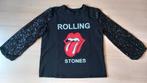The Rolling Stones sweater met glittermouwen, maat S/M., Ophalen of Verzenden, Zo goed als nieuw, Maat 36 (S), Zwart