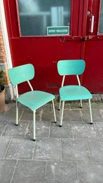 Vintage stoeltje groen met wit 50s, Ophalen of Verzenden, Zo goed als nieuw
