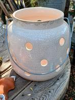 Groot windlicht terracotta geglazuurd z.g.a.n., Ophalen of Verzenden, Zo goed als nieuw, Overige materialen