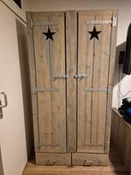 Steigerhout kledingkast, Huis en Inrichting, Kasten | Kledingkasten, 200 cm of meer, Zo goed als nieuw, 50 tot 75 cm, Ophalen