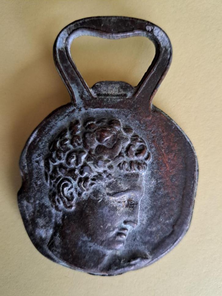 Vintage bronzen flesopener, Antiek en Kunst, Curiosa en Brocante, Ophalen of Verzenden
